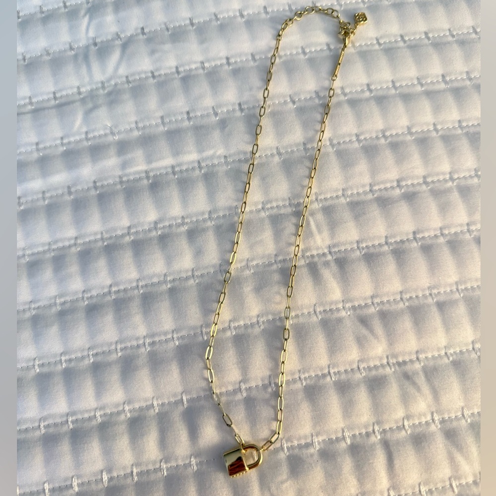 Kendra Scott Gold Padlock Necklace